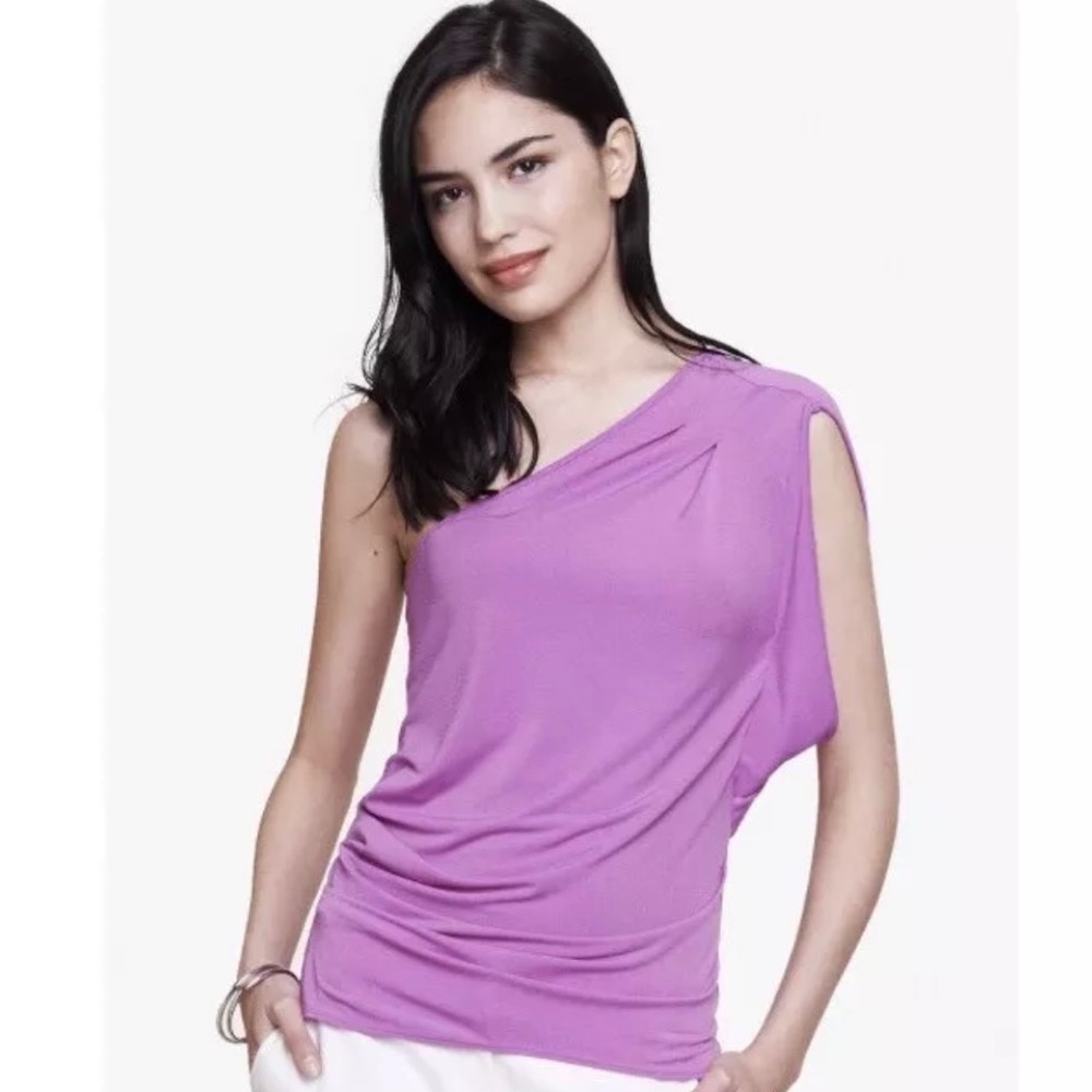 Women's Express One Shoulder Purple Top Size M